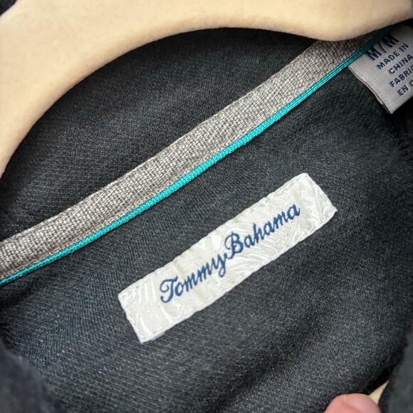 Tommy Bahama EUC Men’s Sandbar Shawl Collar Sweatshirt Navy Blue Sz M - Picture 10 of 12